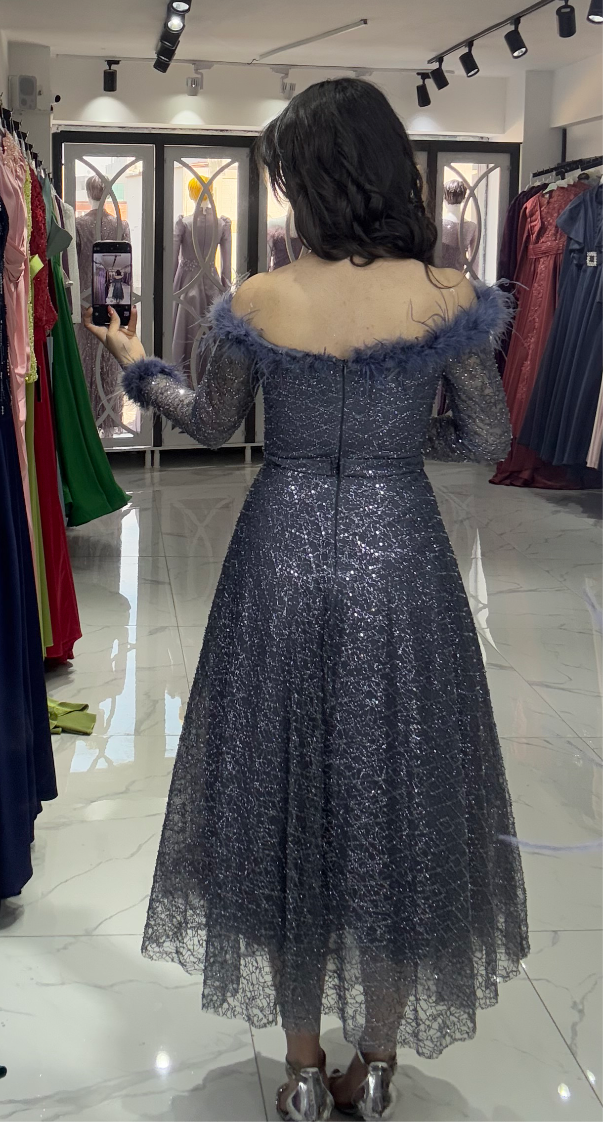 Esma Dress - Silver