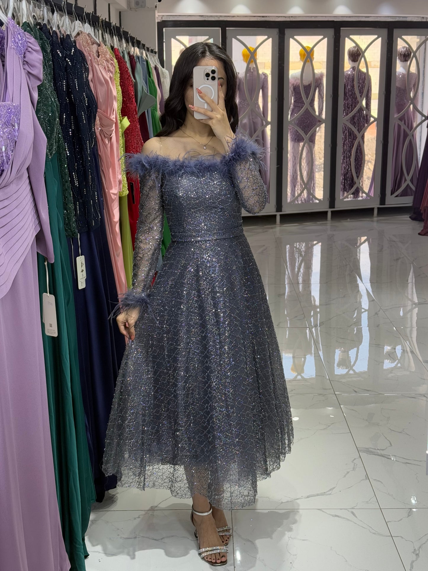 Esma Dress - Silver