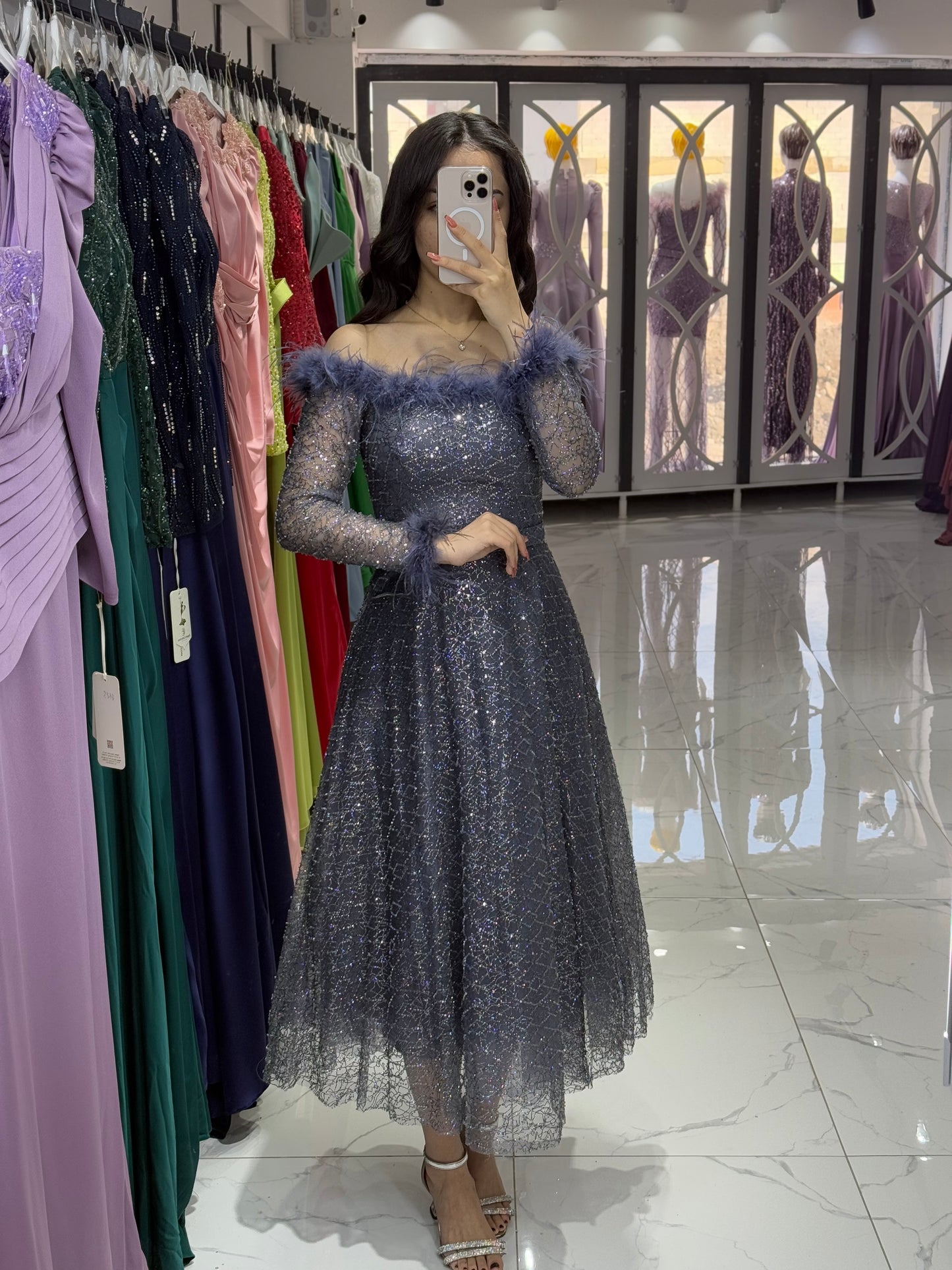 Esma Dress - Silver